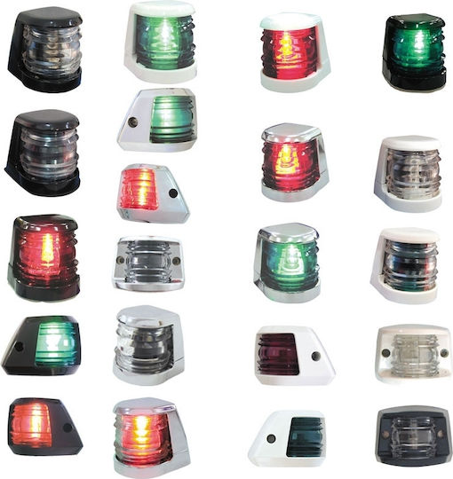 Lalizas Lalizas Boat Lighting 7 Lights Without Poles Side Horizontal Red 112.5 Degrees with Black Shell