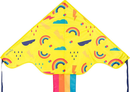 Triangular Kite Summer Dragon Fly Plastic with Tail 100x200cm 1pcs
