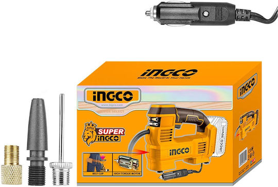 Ingco Car Tire Pump 160PSI Rechargeable 12V (Without Battery)