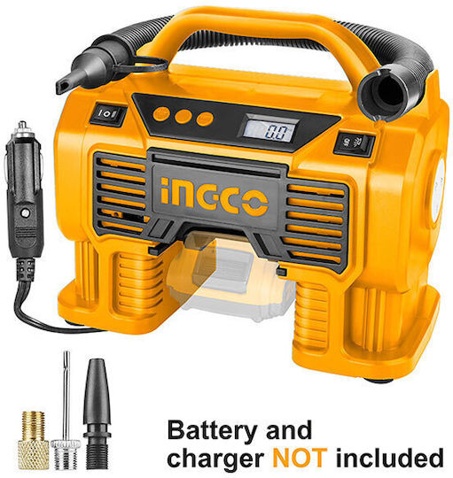 Ingco Car Tire Pump 160PSI with Cable 20V (Without Battery)