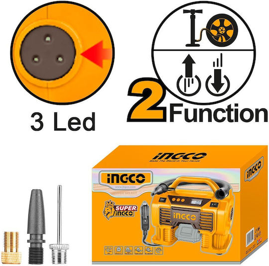 Ingco Car Tire Pump 160PSI with Cable 20V (Without Battery)