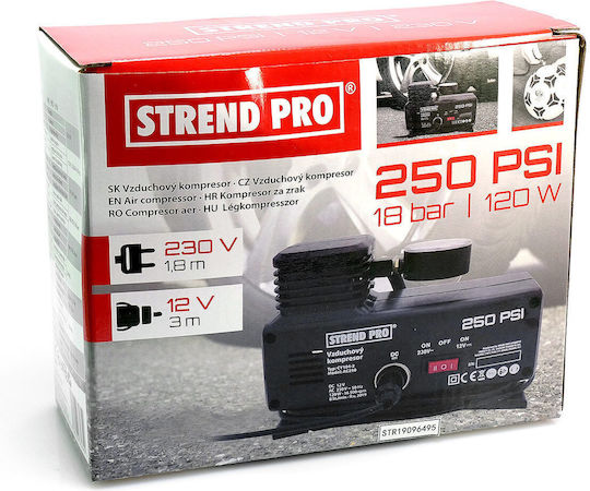 Strend Pro Tire Pumpe 250PSI mit Kabel 12V