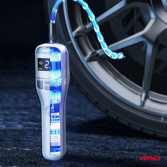 AMiO Τρόμπα Αυτοκινήτου 150PSI Επαναφορτιζόμενη με Μπαταρία 12V