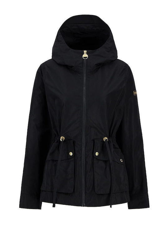 Women's Short Lifestyle Jacket Waterproof for Winter Black