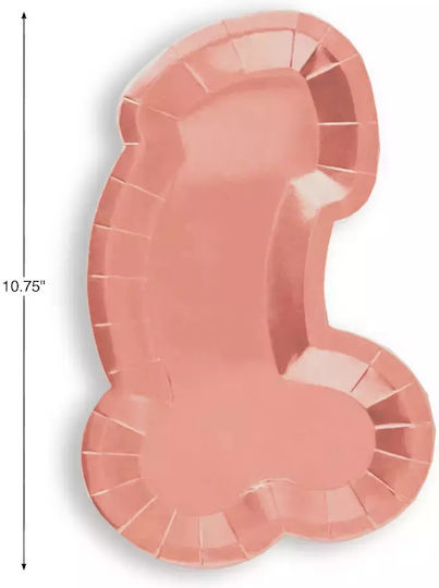 Set de 8 farfurii de petrecere din hârtie în formă de penis