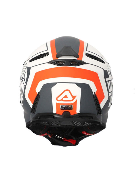 Acerbis Profile 5 White/Orange Κράνος Μηχανής Motocross ECE 22.06 1250gr