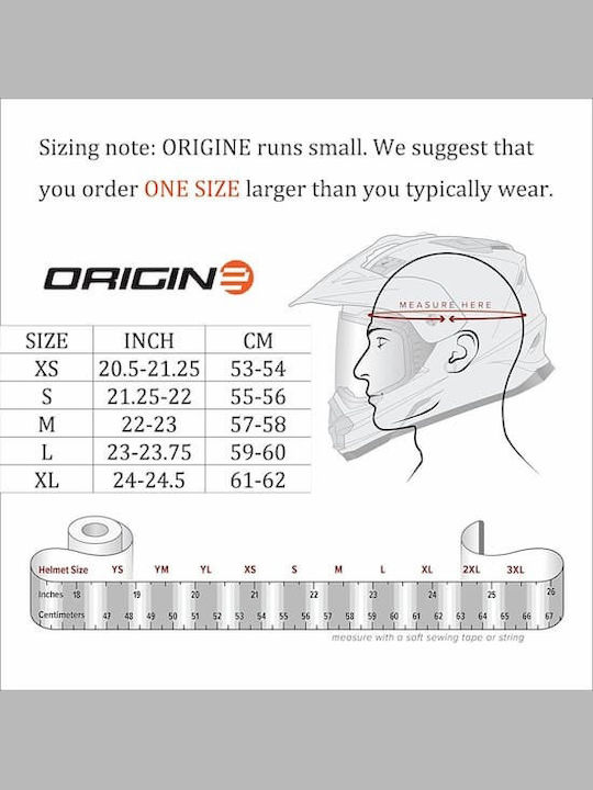 Origine Alpha Κράνος Μηχανής Jet ECE 22.05 1200gr με Sunvisor