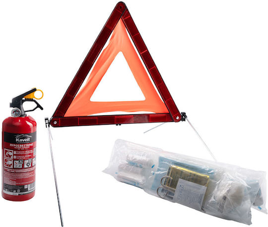 Kaver Kaver Auto-Notfall-Kit Mit Apotheke Feuerlöscher Und Warndreieck