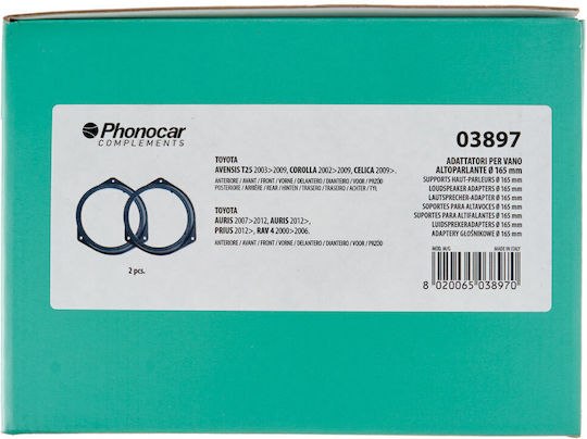 Phonocar Speaker Ring Car Front 165mm Toyota Auris / Avensis / Celica / Corolla / RAV 4 2pcs