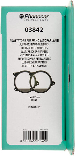 Phonocar Βάσεις Ηχείων Μπροστινές 165mm για Peugeot 207 2τμχ