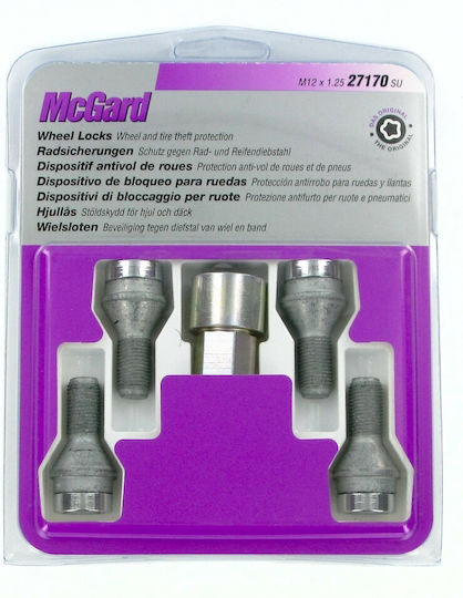 Lampa Wheel Locks M12x1.25mm Length 22mm for Key No 19 4pcs