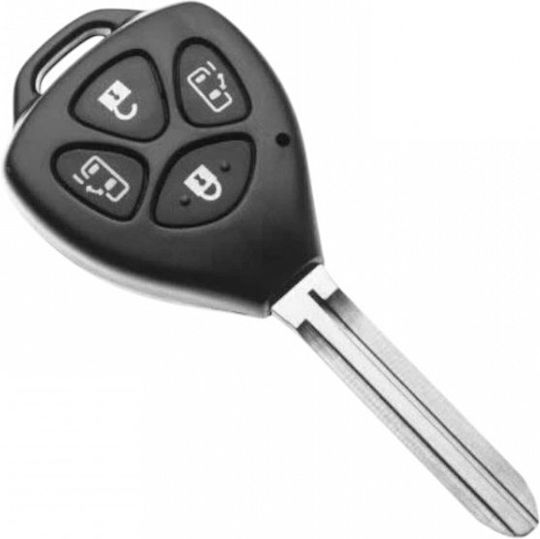 Car Key Shell with Blade with 4 Buttons Toy43 for Toyota