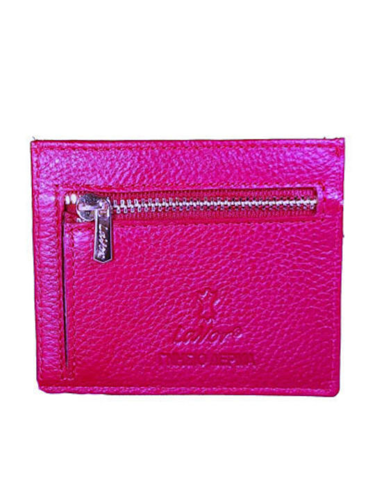 Small Leather Women's Wallet Classic with RFID Fuchsia