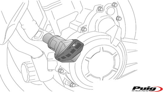 Puig Motorcycle Protective Engine Sliders 6558N