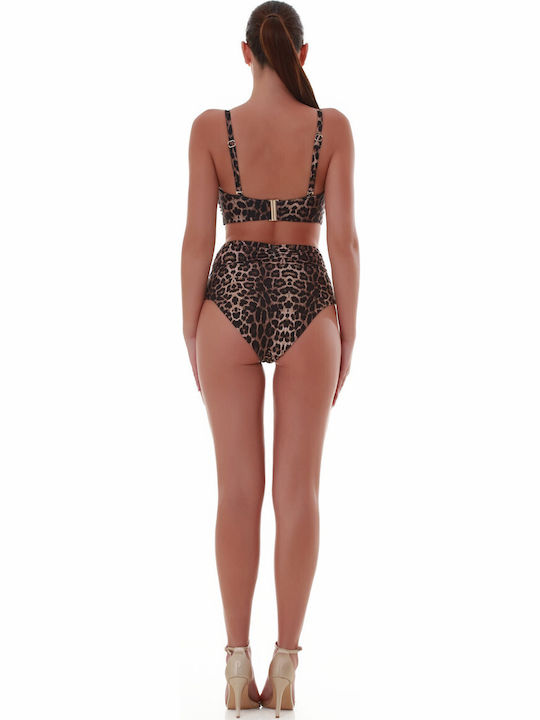 Animal Power Bikini Slip High Waist Leopard