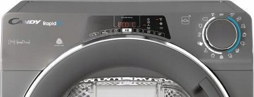 Mașină de uscat Candy Ro4 H7a2tcerx-s Clasa de eficiență energetică A++ Încărcare frontală 7 Kg Adâncime TFT 46,5 cm Wi-fi Gri