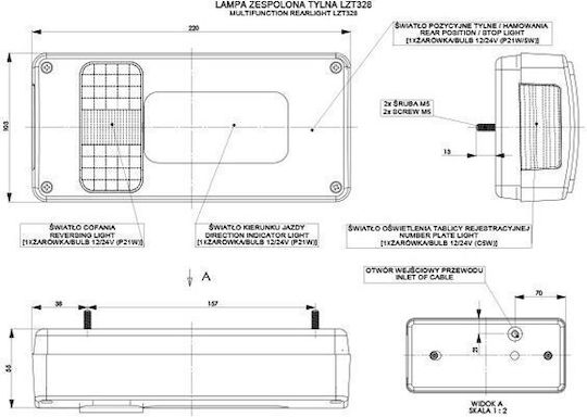 Horpol Trailer Lights Set 12 / 24V 1Stück