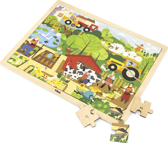 Viga Viga 44587 48-Piece Base Puzzle Learning About the Zoo