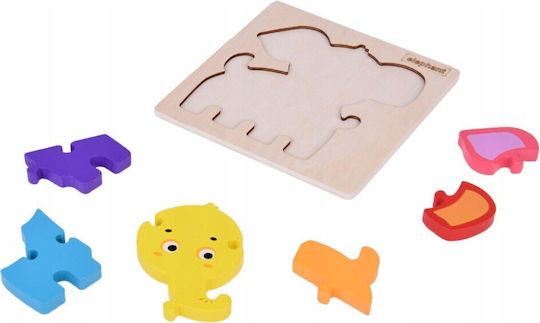 Puzzle educativ din lemn cu elefant pentru copii Za5372