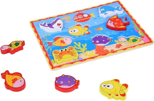 Jokomisiada Holz-Fisch-Montagepuzzle Unterwasserwelt 8 Teile Za5254