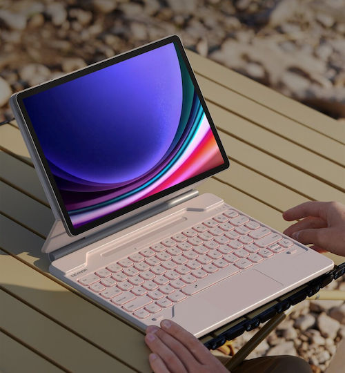 Θήκη Πληκτρολογίου Samsung Galaxy Tab S9+ S8+ S7+ S7 Fe Dexnor Magnetic Keyboard Touchpad Μπλε