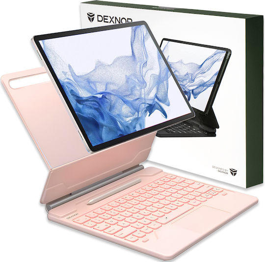Θήκη Πληκτρολογίου Samsung Galaxy Tab S9+ S8+ S7+ S7 Fe Dexnor Magnetic Keyboard Touchpad Μπλε