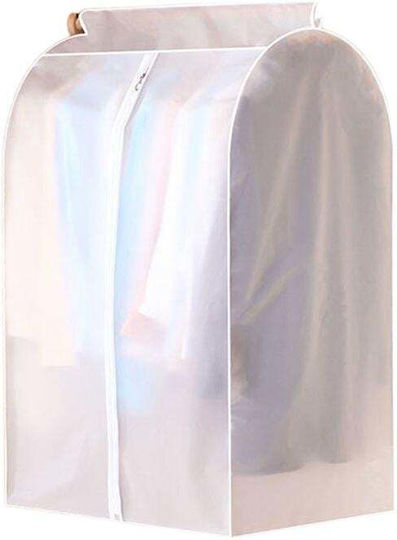 Atârnare Husă pentru Haine / Rochii / Costum în Culoare Alb 90x60x50cm 1buc