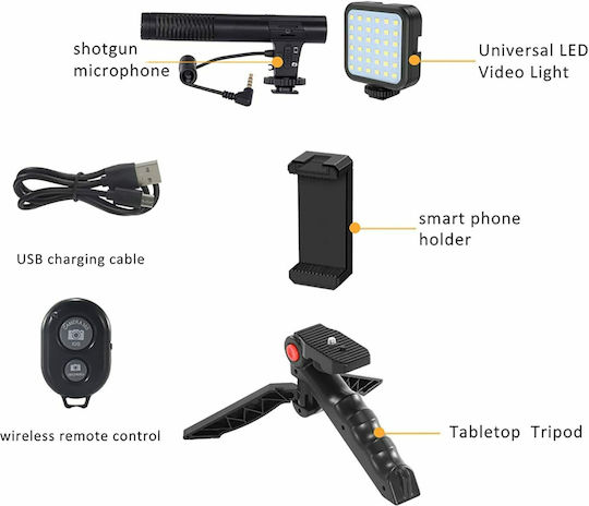 ACP Селфи стик Трипод за Мобилен Телефон с Bluetooth Черен