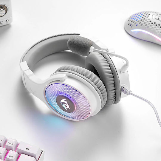 Redragon Pandora H350W Über Ohr Gaming-Headset mit USB-Konnektivität Weiß für Nintendo Switch / PC / PS4 / XBOX