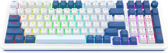 Redragon Eisa K686WB RGB Pro Ασύρματο Gaming Πληκτρολόγιο με RGB φωτισμό (Αγγλικό US) Λευκό