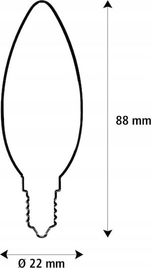 Segula Λάμπα LED 1.5W 60εκ. για Ντουί E10 Θερμό Λευκό Dimmable