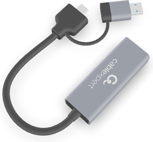 Gembird A-USB3AC-LAN2G-01 USB-C Network Adapter with Wired Ethernet Connection