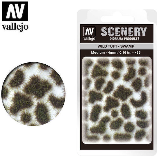 Acrylicos Vallejo Plant Mockup Medium Scenery - Wild Tuft – Swamp 35pcs