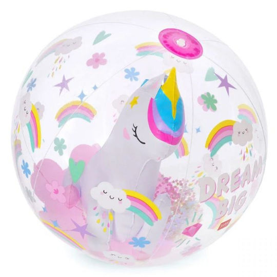 Legami Milano Aufblasbarer Strandball in Beige Farbe 40 cm