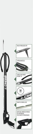 CressiSub Harpunen mit Gummi Apache 45cm