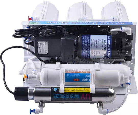 QWaterFilters Σύστημα Αντίστροφης Όσμωσης 6 Σταδίων RO-6 με Λάμπα UV