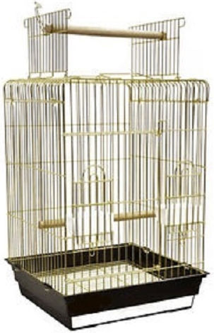 Pet Camelot Bird Cage Parrot Cage Gold 47.5x47.5x86cm 47.5x47.5x86cm