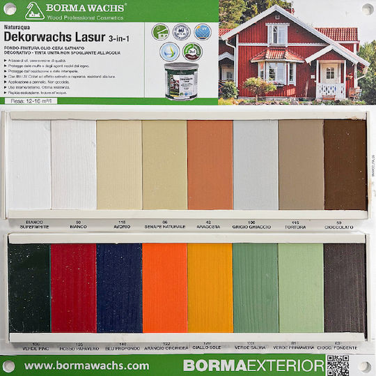 Borma Wachs Naturaqua Ceară pentru apa Verde Satin 5lt