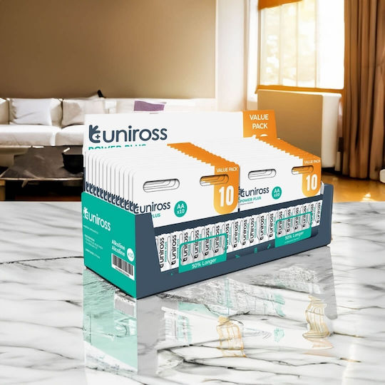 Uniross Power Plus Baterii Alcaline AA 1.5V 10buc