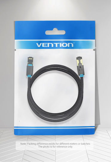 Vention S/FTP Кат.8 (40Gbps) Мрежов Кабел Ethernet 3м Черен