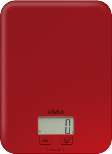 Vivax Ψηφιακή Ζυγαριά Κουζίνας έως 5kg Κόκκινη