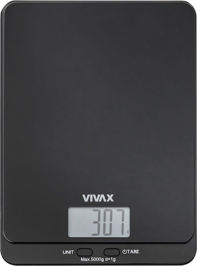 Vivax Дигитална Кухненска Везна До 5кг Черна