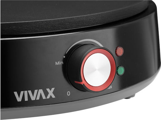 Aparat de făcut clătite Vivax Pm-1200 Tb 1200 W Încălzire rapidă Termostat Diametru 30 cm Negru