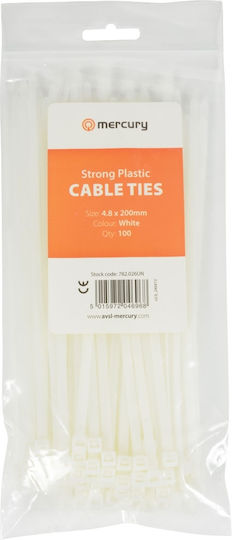 Mercury Cable Ties 4.8x200mm Clear 782.026uk 100pcs
