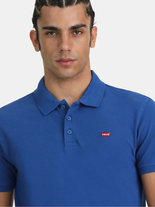 Housemark Polo Tricou Cu Mânecă Scurtă Albastru Rouă