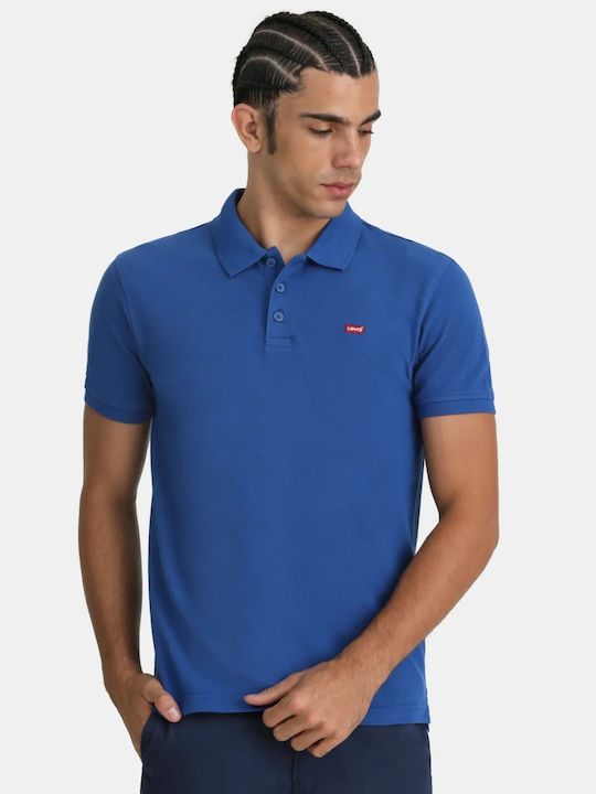 Housemark Polo Tricou Cu Mânecă Scurtă Albastru Rouă