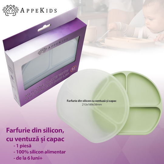 AppeKids Kinderteller aus Silikon Grün