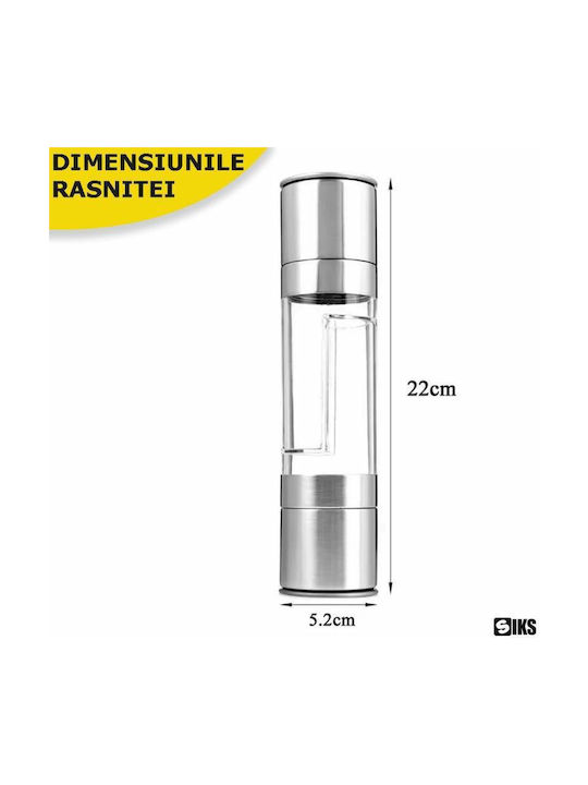 Handbuch Gewürzmühlen 2 in 1 Inox in Silber Farbe 5.2cm 1Stück