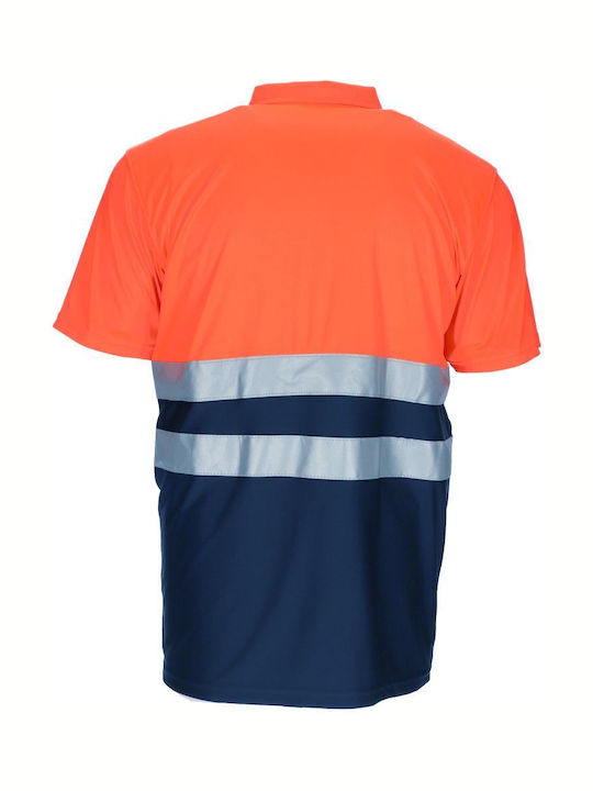 Hi-vis Κοντομάνικο Polo Shirt Build Valento Povabuiag Fluo Yellow-charcoal Grey