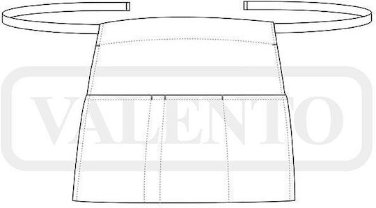 Valento Catering-Schürze Kellner Taille Coffee Marineblaue